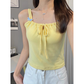 Selvze เสื้อครอป เสื้อสายเดี่ยว ครอป เสื้อครอปคล้องคอ เสื้อก…