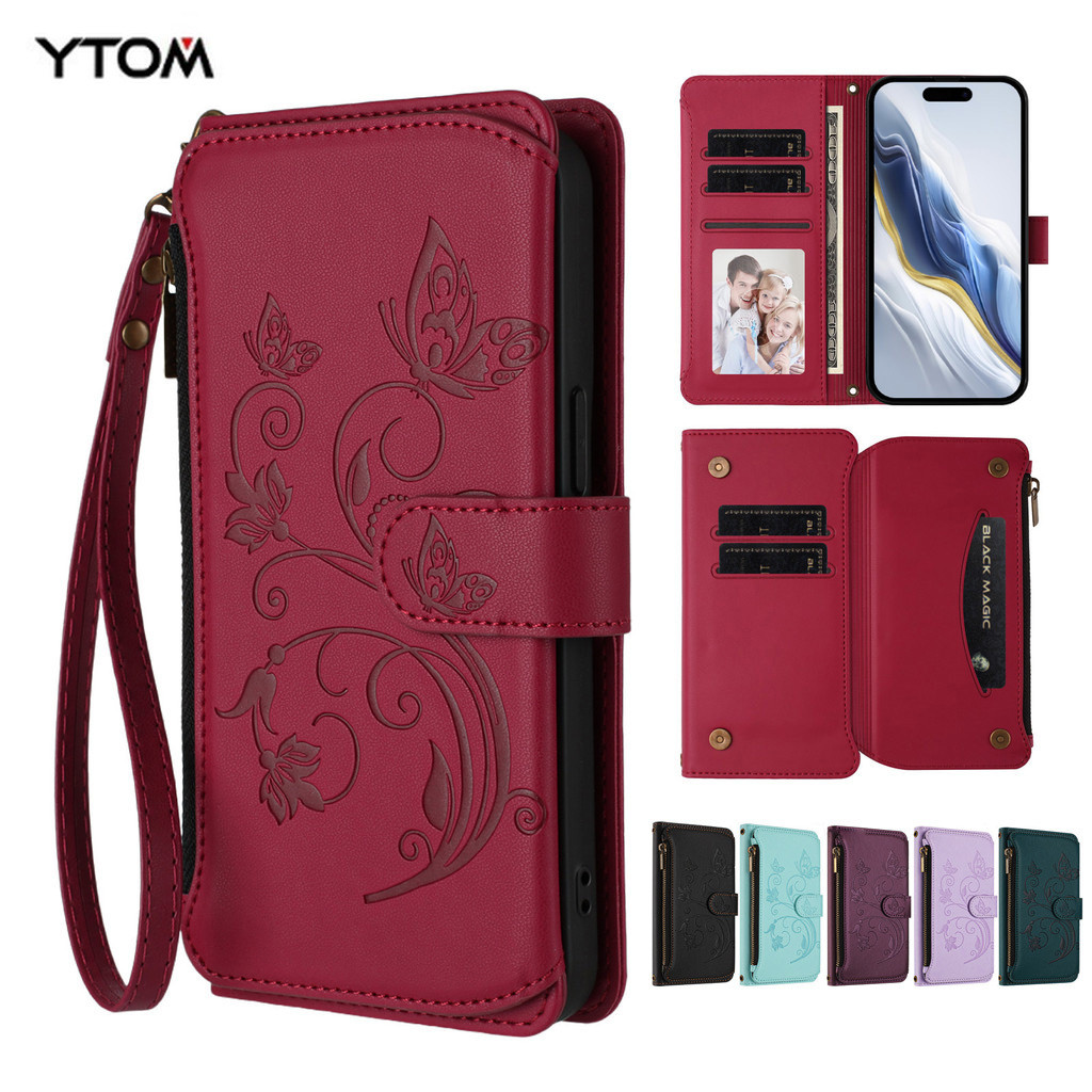 เคสโทรศัพท์สําหรับโทรศัพท์ TCL 2 T-mobile Revvl 7 Pro 5G Aquos sense 9 Plus R9 Wish 4 ผีเสื้อนูนพลิก