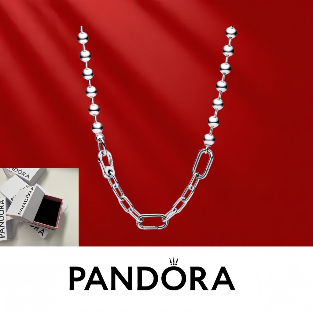สร้อยคอลูกปัดโลหะ Pandora ME แบบโซ่ สแตนเลสแท้ S925 รหัส 392799CE00