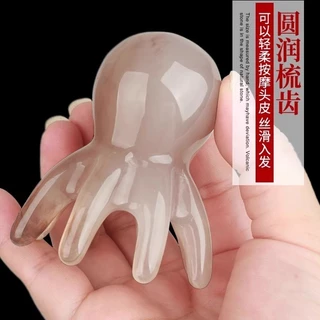 Octopus หวีนวดหัว Meridian นวดหนังศีรษะ Acupoint หวีรักษาผม Octopus แบบพกพาขนาดใหญ่หวีขูดฟันกว้าง