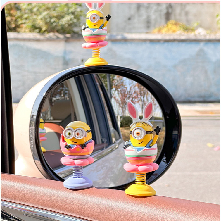 Minions the Hokey Pokey Car Decoration Decoration Decompression Doll Toy Cute Car Decoration qcua