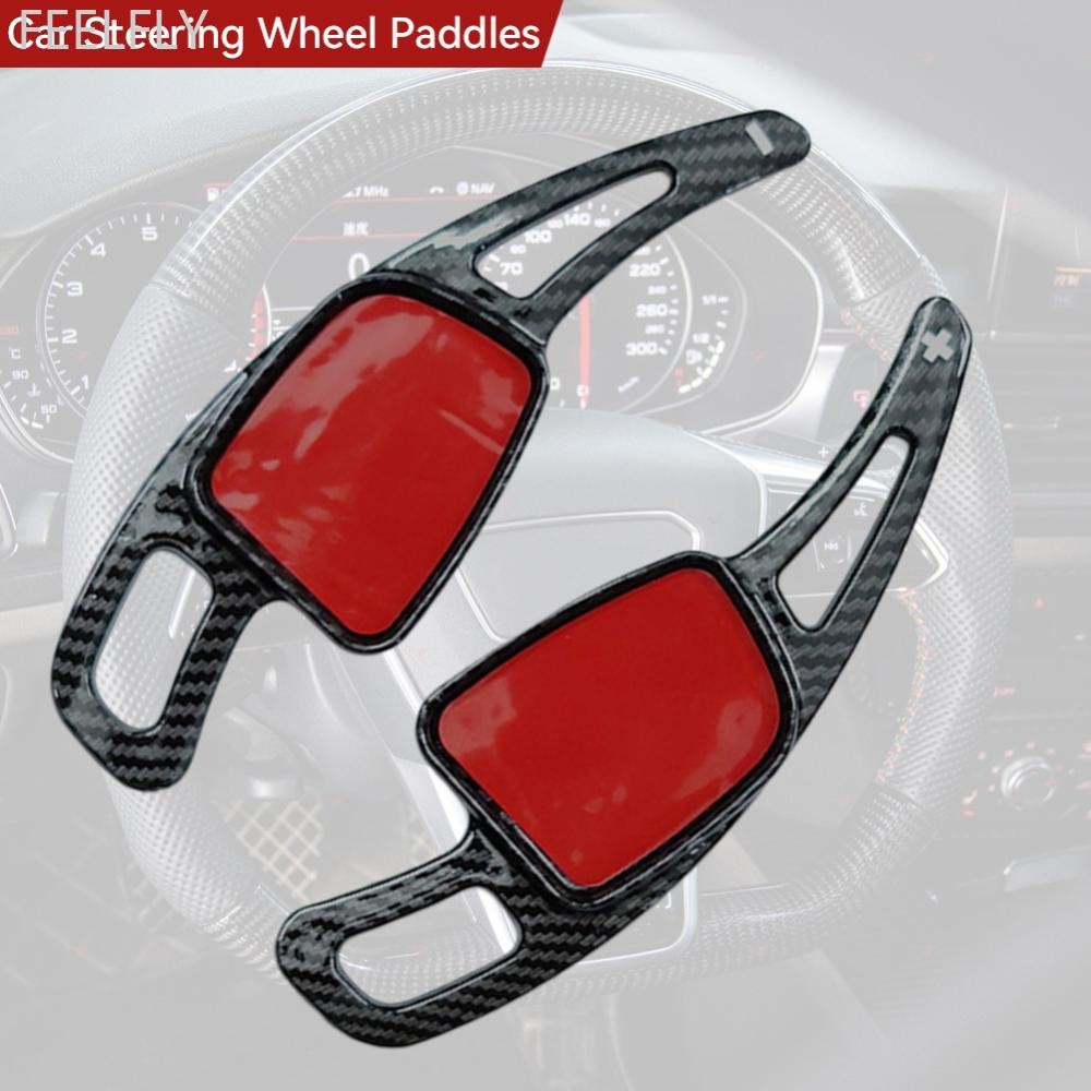 FEELFLY 2 ชิ้นพวงมาลัยรถ Paddle ABS Shifter เกียร์ Shift Paddles อุปกรณ์เสริมสําหรับ Audi A1 A3 A5 A