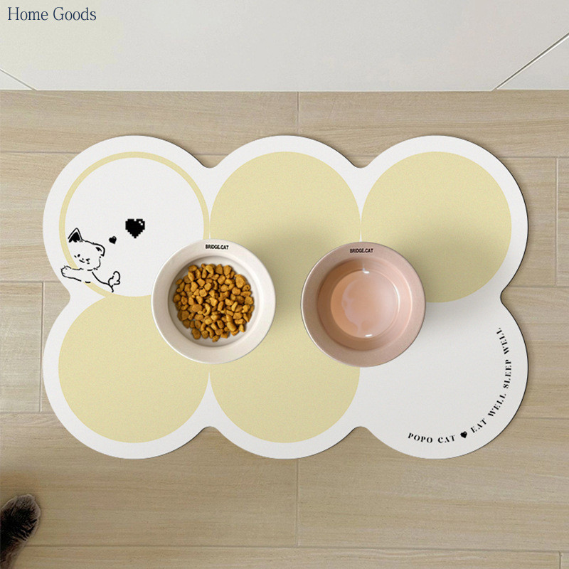 Dopamine Simple Diatom Mud Pet Placemat สําหรับแมวและสุนัข Universal ดูดซับน้ํา Quick-drying Anti-sl