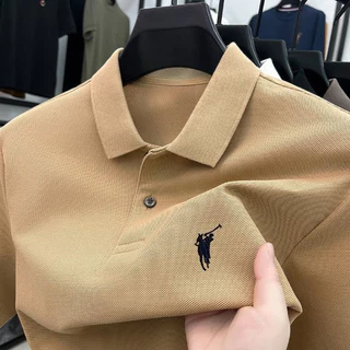 Becoolman🍃 เสื้อโปโลผู้ชายคอปกลำลอง แขนสั้นปักลายรุ่นใหม่ เสื้อยืดเข้ารูปใส่แล้วดูผอม มีให้เลือก3สี