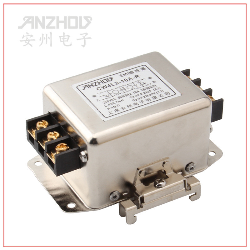 10A คู่มือประเภทรางกรอง CW4L2-10A-R Power Filter Bipolar CW4EL2-10A- (SR)