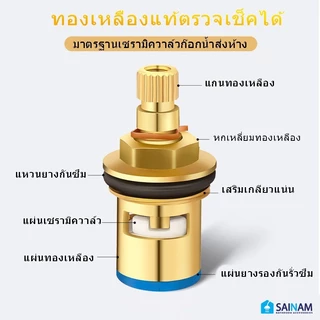 #ทองเหลืองแท้ TURBO-PS เซรามิควาล์วทองเหลือง วาล์วก๊อกน้ำ วาล์วทองเหลือง ใช้กับก๊อกน้ำ ทนทานมาก วาล์ว