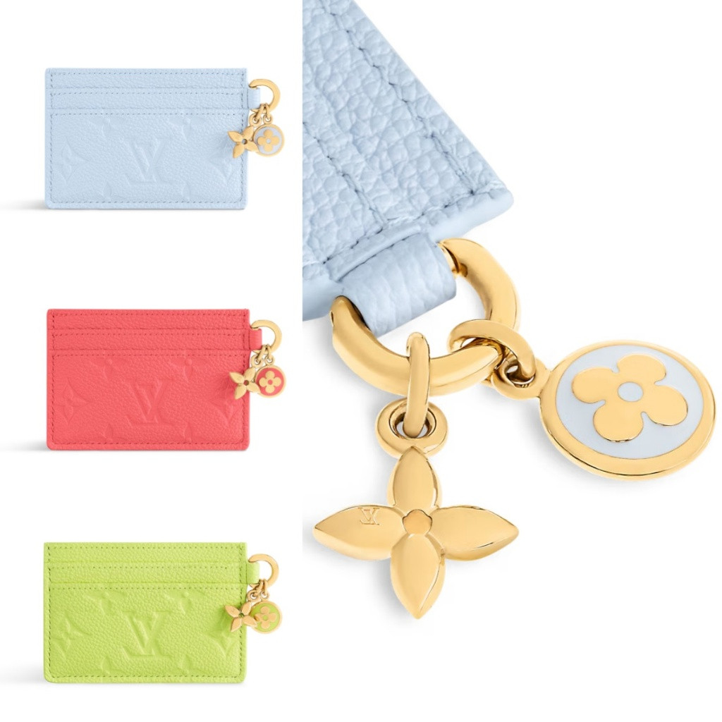 【พรีออเดอร์ 15 วัน】LLL M13647 Women's Bag L-Charms  กระเป๋า​บัตร หนังแท้ 7.3*0.3*10.2cm