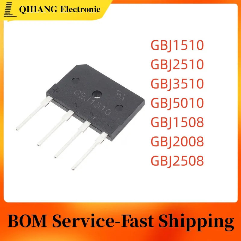 1-5PCS GBJ1508 GBJ1510 GBJ2510 GBJ2008 GBJ3510 GBJ5010 GBU3510 GBJ2508 สะพานวงจรเรียงกระแส