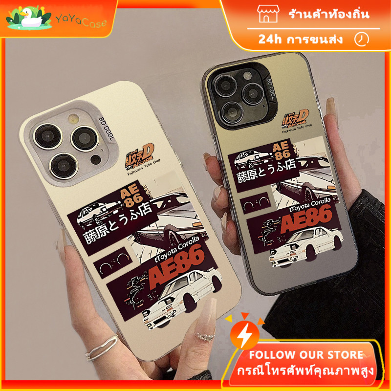 สำหรับ iPhone11 13 Cool CASE FOR เคสไอโฟน15 14 12 Pro Max 15 14 7 8 Plus X XR XS MAX AE86 Model สไตล์ ขั้นสูง สีเงินเคส
