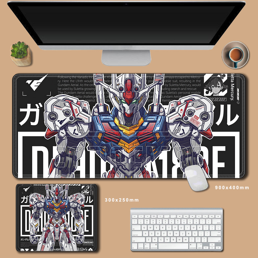 Gundam Mousepad XXL 90X40 ซม.มือถือชุด Lockedge สํานักงานโต๊ะคอมพิวเตอร์แผ่นรองเม้าส์แผ่นรองเม้าส์อะนิเมะแล็ปท็อปเบาะ - รูปที่ 5