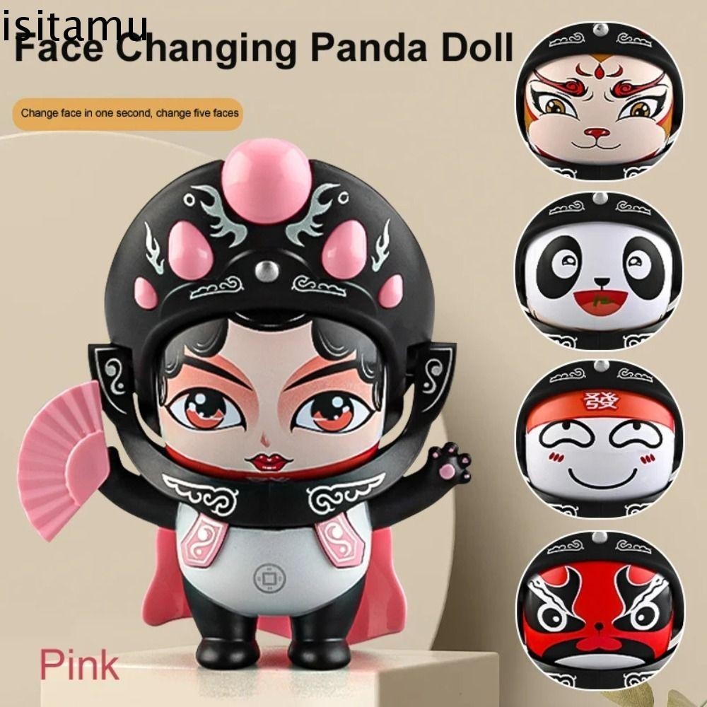 อิซิทาฟ เสฉวนใบหน้าเปลี่ยนตุ๊กตา,ใบหน้าเปลี่ยนเสฉวนโอเปร่าใบหน้าเปลี่ยนตุ๊กตาหมีแพนด้า,ตกแต่งรถสไตล์จีนทําเองงานฝีมือมินิใบหน้าเปลี่ยนของเล่นเด็กเล่นอุป