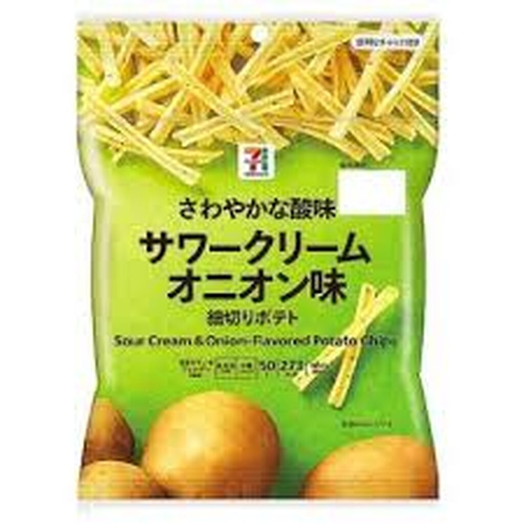 มันฝรั่งชนิดแท่งรสซาวครีมหัวหอม 7-11 Seven Eleven Sour Cream And Onion-Flavored Potato Chips 50g
