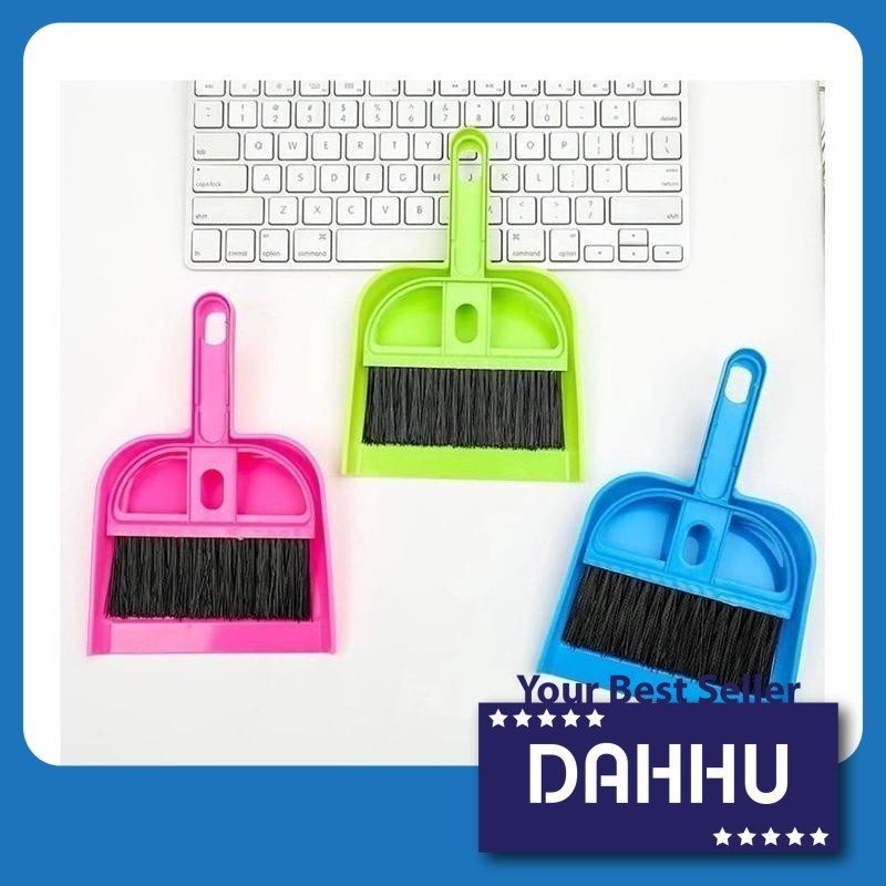 มินิกวาดทําความสะอาดแปรงแป้นพิมพ์แปรงไม้กวาดที่ตักขยะชุด |Saku Mini Saku Desktop Penyapu