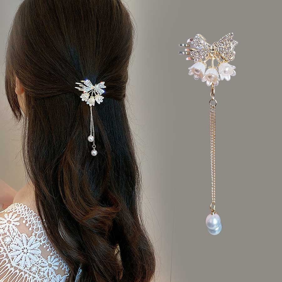 Lily of the Valley กิ๊บติดผมพู่ขนาดเล็กคว้าคลิป Bangs คลิปสไตล์ใหม่กลับหัวเครื่องประดับผม