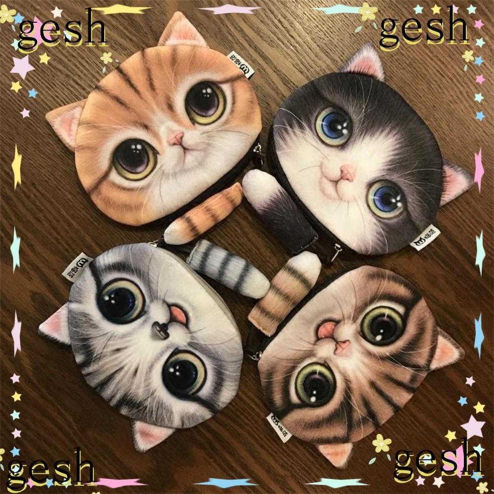 เกช1 กระเป๋าใส่เหรียญหน้าแมว,กระเป๋าเงินเหรียญตุ๊กตาออกแบบหางแมว,กระเป๋าโทรศัพท์สัตว์นุ่มผู้หญิง