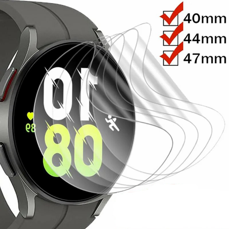 1/3 ชิ้น 500D ฟิล์มไฮโดรเจลใส - สําหรับ Watch7 40 มม.44 มม.Ultra 47 มม.-สําหรับ Samsung Galaxy Watch