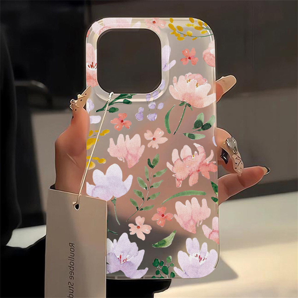 เคส for iphone 15 Plus 15 12 11 13 14 Pro Max 14Plus ดอกไม้หลากสี ฝาหลังซิลิโคนอ่อนนุ่มกันกระแทก