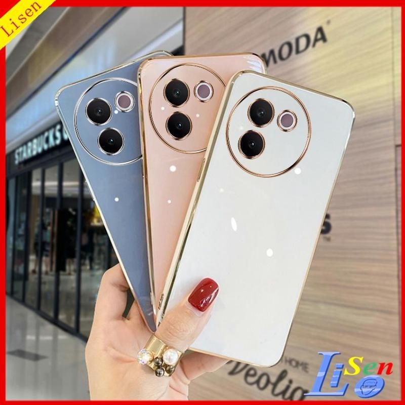 Vivo V30E 5G / V29 5G/V29E/V27/V27E/V25/V25E/V23 5G/V23E เคสโทรศัพท์สีทึบที่เรียบง่ายและมีสไตล์ ZB
