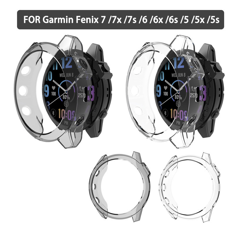 Tpu เคสป้องกันโปร่งใสสําหรับ Garmin Fenix 7 6 5 Fenix 7x 6x 5x Fenix 7s 6s 5s