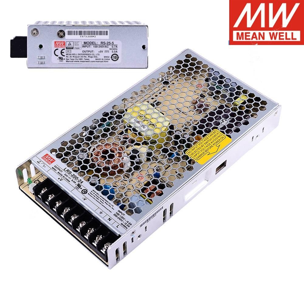 ❉Original Mean Well Single Output Switching Power Supply Kit Meanwell RS-25-5 5V LRS-200-24 24V 8.8A