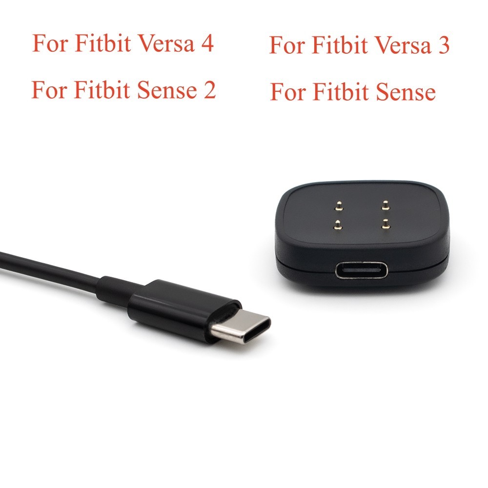 อะแดปเตอร์ชาร์จ USB สําหรับ Fitbit Versa 4/Versa 3/Sense/Sense 2 ชาร์จ Cradle Dock สายไฟสําหรับ Fitbit Versa 3 4 Charger