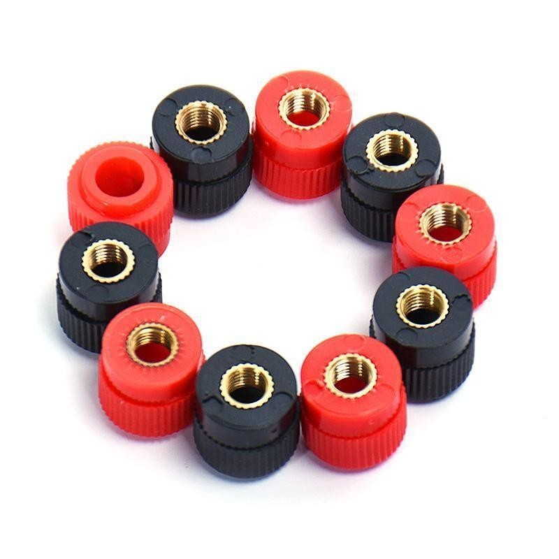 12v แบตเตอรี่ Booster Terminal โพสต์ Terminal Nut อินเวอร์เตอร์หัวสกรูหมวกอุปกรณ์เสริม Terminal โพสต์หมวกสีดําหมวกสีแดง