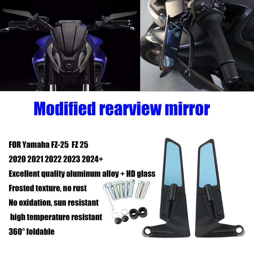 สําหรับYamaha FZ25 FZ-25 2020-2024+ กระจกรถจักรยานยนต์Wind Wingด้านข้างกระจกมองหลังย้อนกลับกระจกย้อน