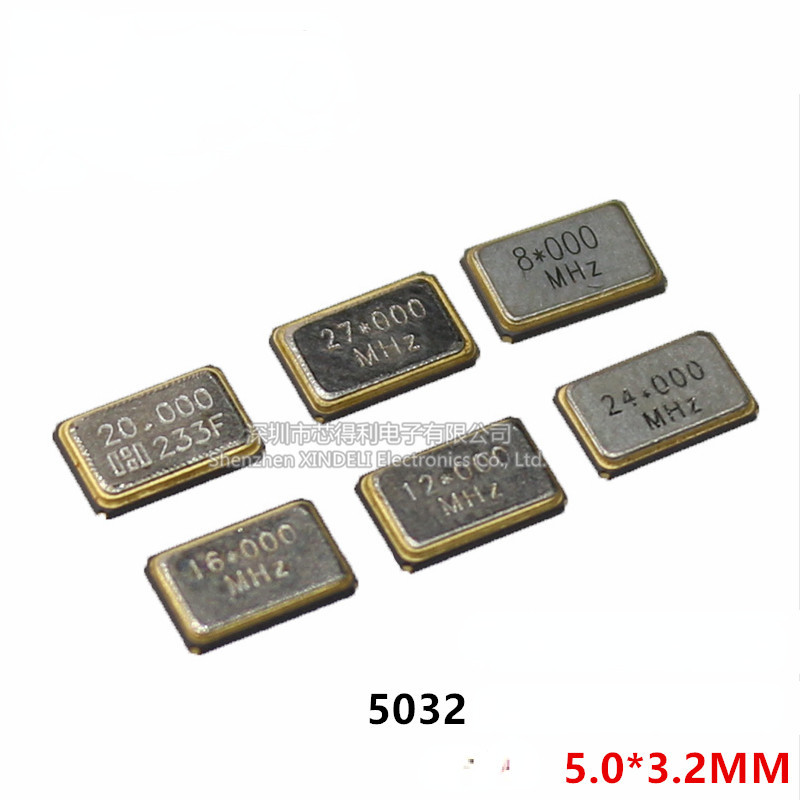 5032 Patch Passive Crystal Vibration 5 * 3.2MM 4P Pins 8.000 8M 10 11.0592 12MHZ 16 24 25M 4 Pins 8.