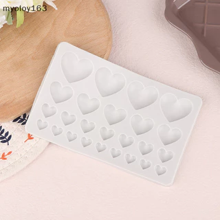 Myoloy 25 Cavity Love แม่พิมพ์ซิลิโคน DIY รูปหัวใจเค้กแม่พิมพ์ Pastry Fondant ช็อกโกแลตเค้กตกแต่งเครื่องมือเบเกอรี่อุปกรณ์เรซิ่น Mould TH
