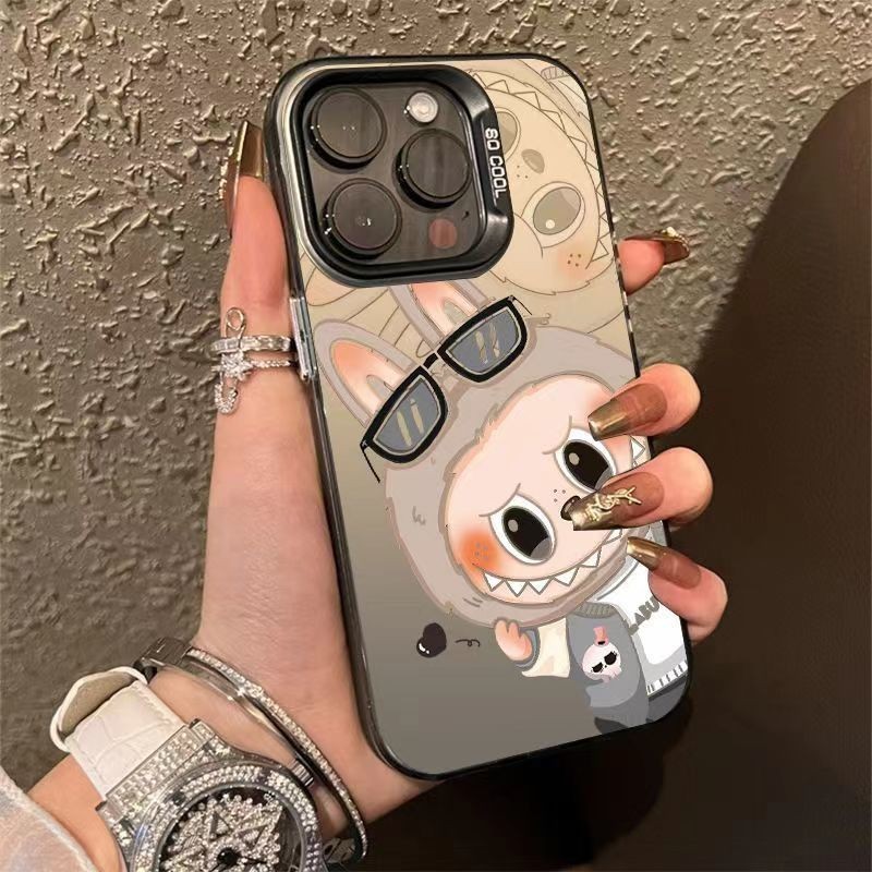 จัดส่งทันที เคสไอโฟน11 12 13 14 15 16 Pro Max Trend sunglasses Labubu popmart Hard Case For iPhone 11,12,1314,15,16PM