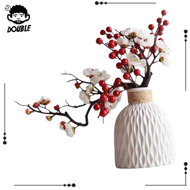 [ ดอกพลัมพร้อมแจกัน แจกันหยิบดอกไม้ประดิษฐ์สไตล์มินิมอลสําหรับโต๊ะทํางาน - รูปที่ 4