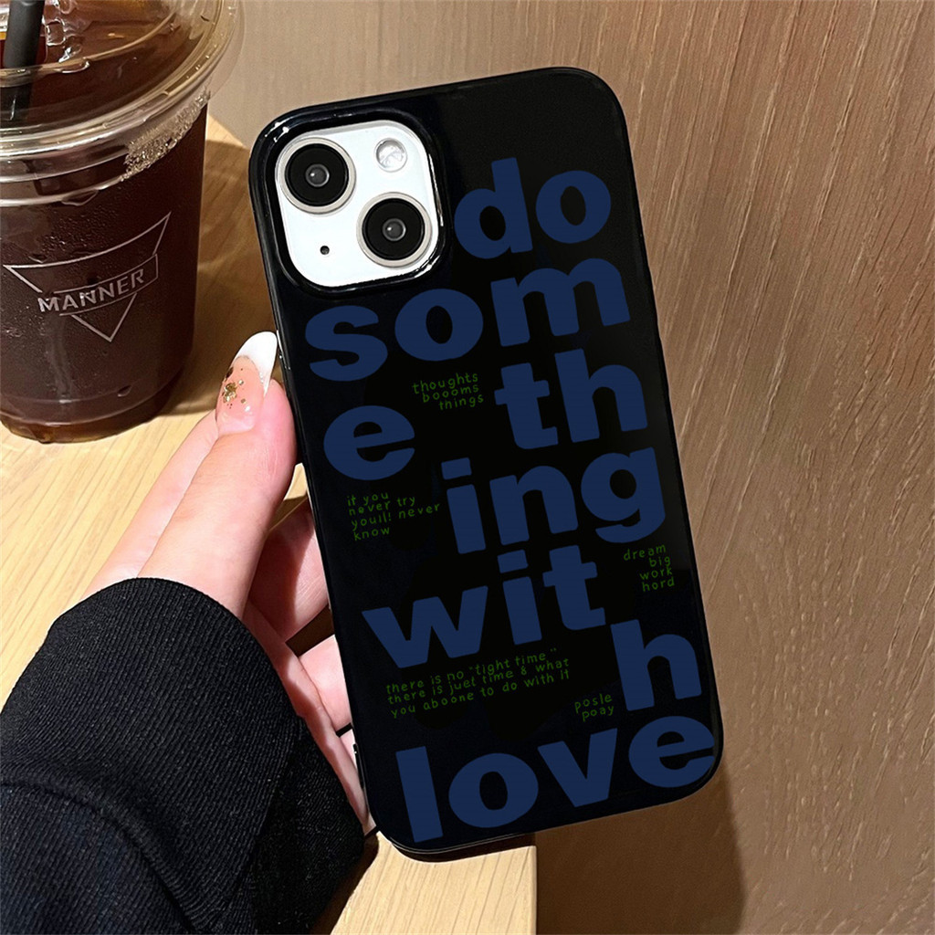 เคส for iphone 17 Air 11 12 13 14 15 16 Pro Max XR X XS Max 7 8 Plus 15Plus SE จดหมาย เคสโทรศัพท์มือถือ ซิลิโคนอ่อนนุ่ม