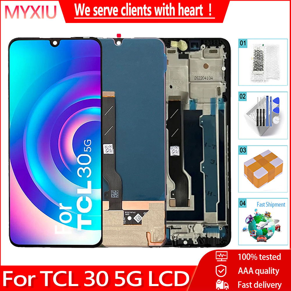 6.7 สําหรับ TCL 30 5G จอแสดงผล LCD Touch Screen Digitizer Assembly สําหรับ TCL 30 5G T776H LCD กรอบ-