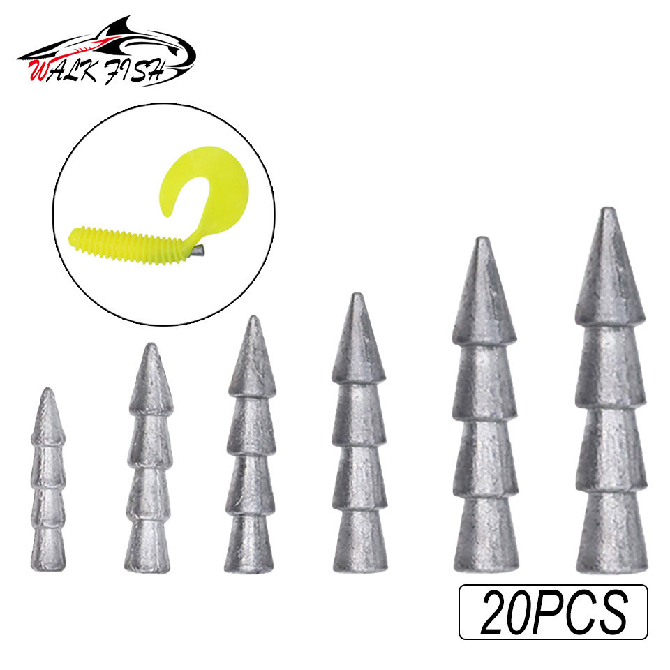 เดินปลา 20 ชิ้น 0.6 กรัม/1.1 กรัม/1.5 กรัม/2 กรัม/3.7 กรัม/4.2 กรัมตะกั่ว Sinker เล็บน้ําหนักตะกั่วหนอนใส่ Sinker สําหรับเหยื่ออ่อนตกปลา Tackle