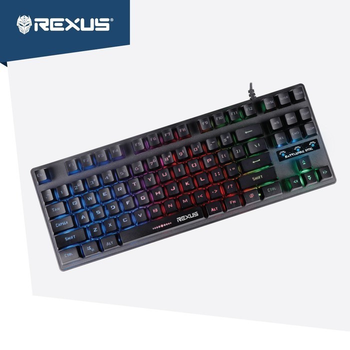 REXUS BATTLEFIRE K9TKL คีย์บอร์ดเกม (LED RAINBOW)