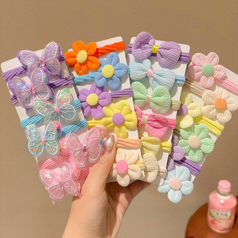 20 ชิ้นเด็กผมหางม้าสูงโบว์คาดศีรษะสาวใหม่ผมวงยางรัดผมเชือก หมวก - รูปที่ 5