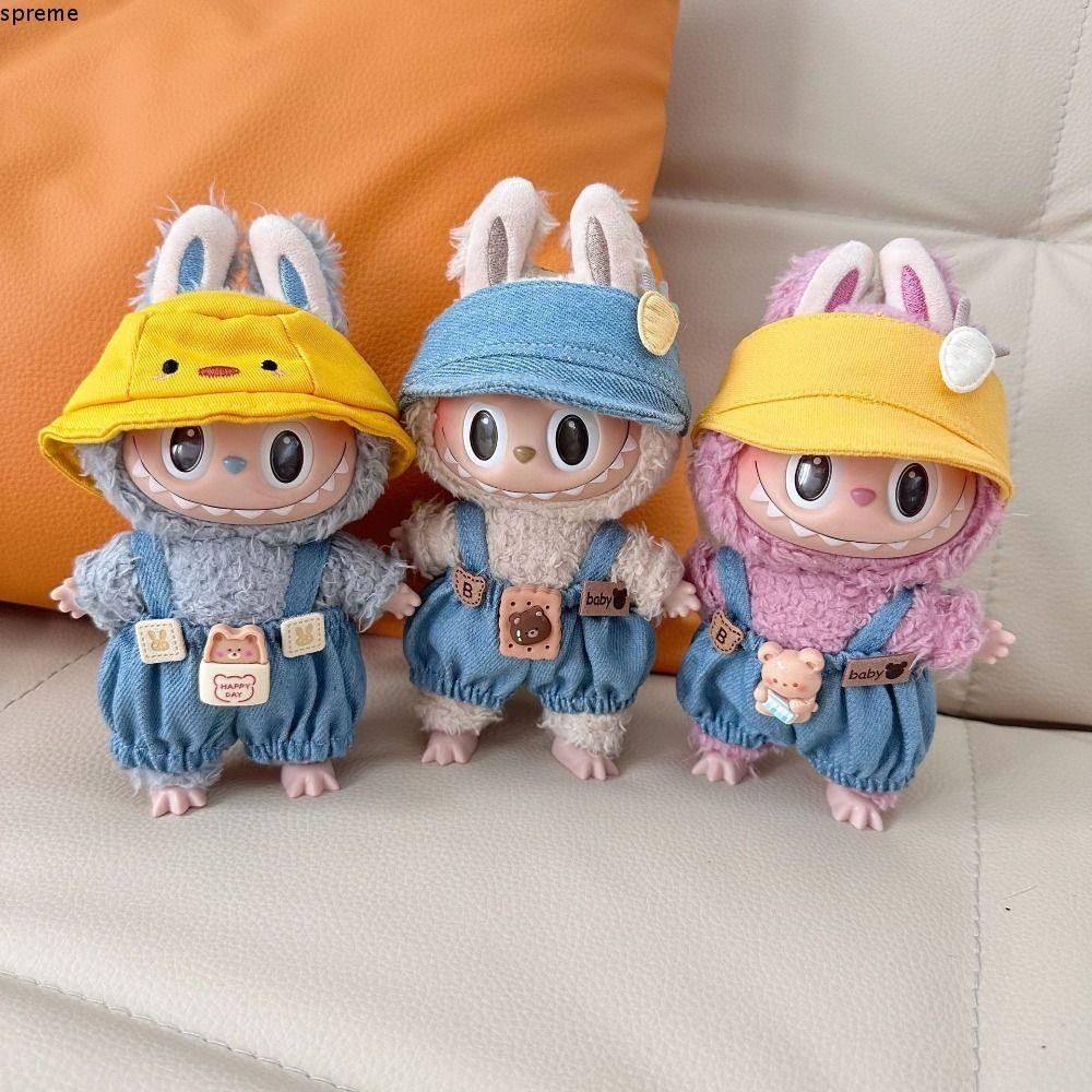 Spreme Labubu หมวกตุ๊กตา, เป็ดน้อยสีเหลือง Labubu Time To Chill Filled ตุ๊กตาหมวกชาวประมง, ตุ๊กตาอุปกรณ์เสริมผ้าฝ้าย Cos ของขวัญตุ๊กตา Handmade หมวกสําหรับ 17 ซม. Labubu สําหรับ 17 ซม.ตุ๊กตา