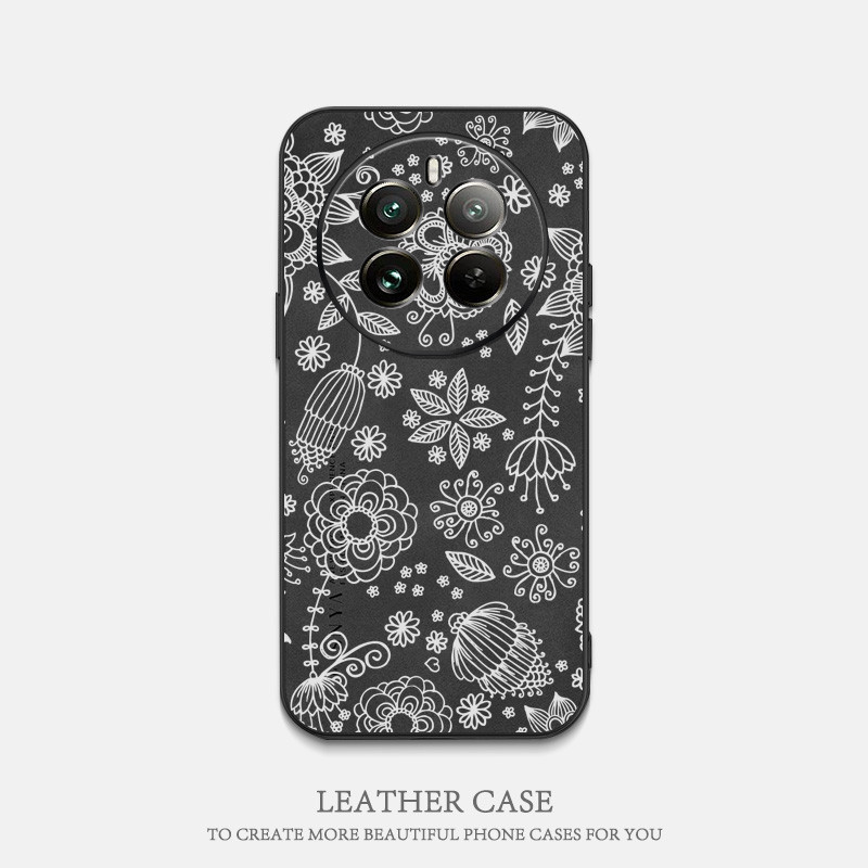 Lace Ocean Style Leather Case Realme 12 5G 12X Case Soft Casing Realme 12 pro plus pro+ Back Case