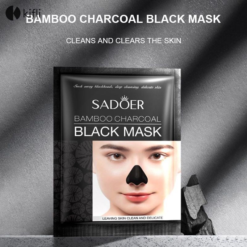 kifli.thBamboo Charcoal Nose Mask ทําความสะอาดผิวหน้ากากจมูก Blackhead Removal T-zone Care Nose Mask