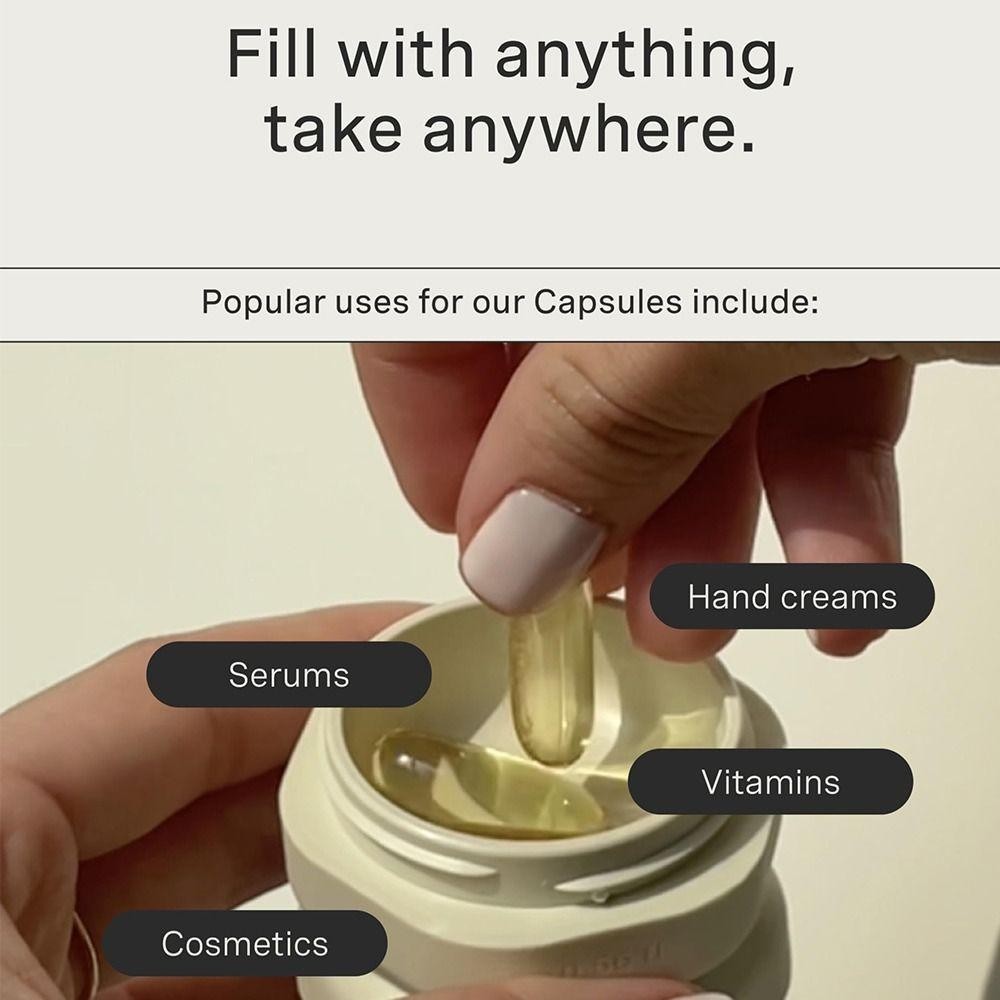 CONFIANZA 3 ชิ้นคอนเทนเนอร์เดินทาง,ขวดตัวอย่างที่ว่างเปล่าพร้อมฝาปิดคอนเทนเนอร์เครื่องสําอางกรณี,แม่เหล็กอุปกรณ์แต่งหน้ารั่วหลักฐานแม่เหล็กแคปซูลเดินทาง - รูปที่ 6
