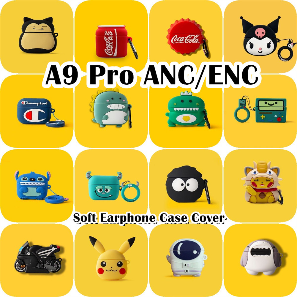 imamuraFor A9 Pro ANC/ENC Case Casing Soft Silicone Sweet and Cute Cartoon Headphone Case NO.2