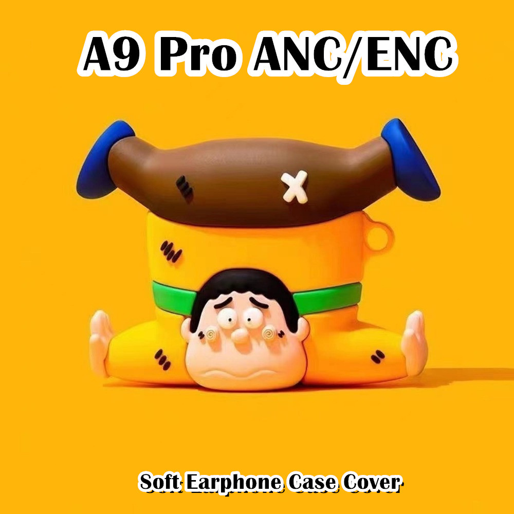 สวยงามสําหรับ A9 Pro ANC/ENC Case Casing Soft Silicone Sweet and Cute Cartoon Headphone Case NO.2