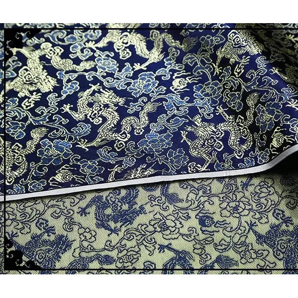 ผ้า Jacquard เครื่องแต่งกายงานแต่งงาน COS เสื้อผ้า Cheongsam วัสดุ Damask ผ้าซาติน Dragon Phoenix
