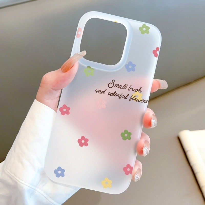 TPU เคสมือถือ For iPhone 17 11 15 13 Pro Max Case iPhone 12 13 14 15 Pro Max Air เคสใสไอโฟน เคส เนื้อแมท ดูเดิลดอกไม้