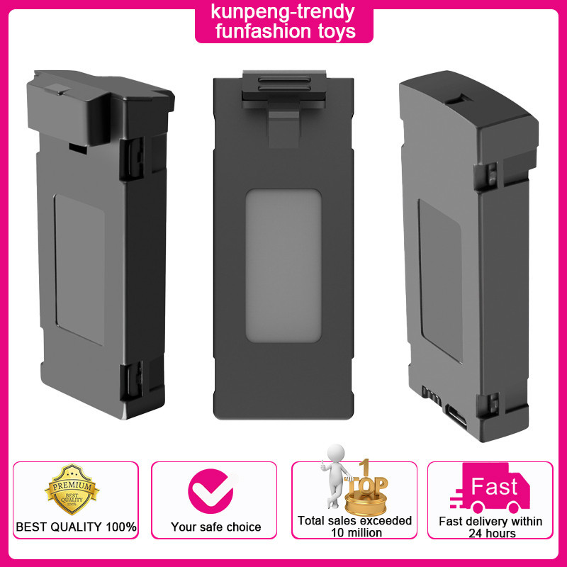 สินค้าพร้อมdrone E88 โดรน อุปกรณ์เสริมแบตเตอรี่ 3.7V 600mAh 1800mAh ความจุสูง E99K3 E58โดรนแบตเตอรี่