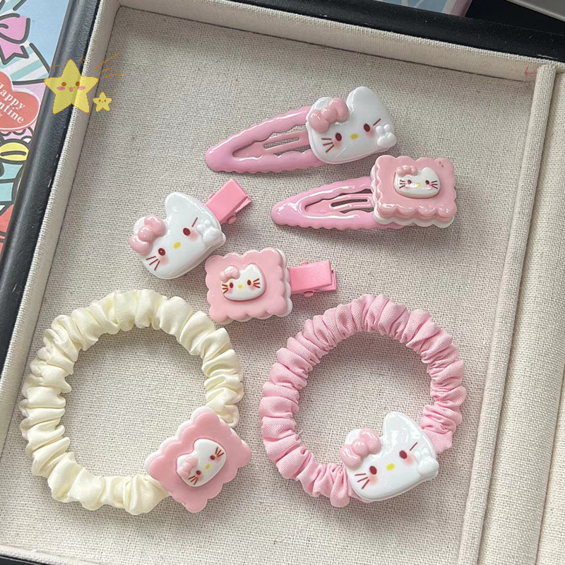 [JBTH] 2 ชิ้นการ์ตูน Sanrio Hello Kitty Hairpin ผม Band Kawaii Duckbill กิ๊บติดผมด้านข้าง Bangs คลิปเชือกผม Headwear อุปกรณ์เสริมผม [JB]