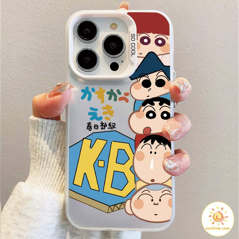 เคสโทรศัพท์ Creyon Shin-chin 07 สีสันสดใสสร้างสรรค์ ไอโฟน11 For iPhone12 13 14 15Pro MAX X XS XR XS 6 7 8 Plus SE 2020