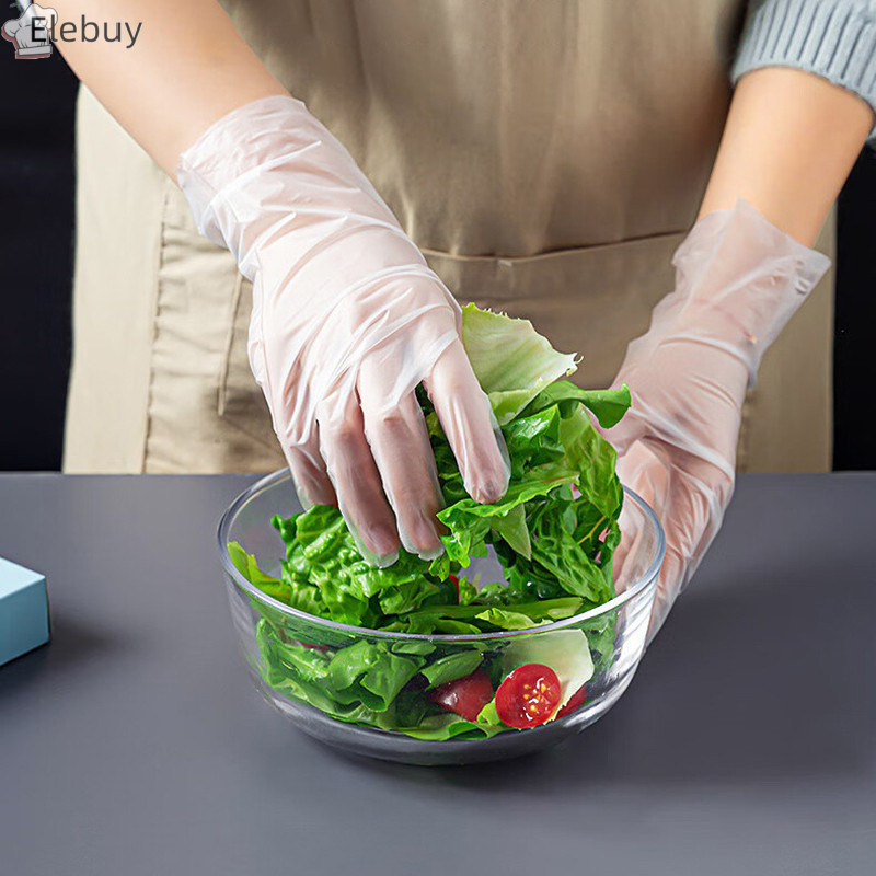 Elebuy 100 ชิ้น/กล่อง Latex ฟรีถุงมือ TPE รูปที่ 3