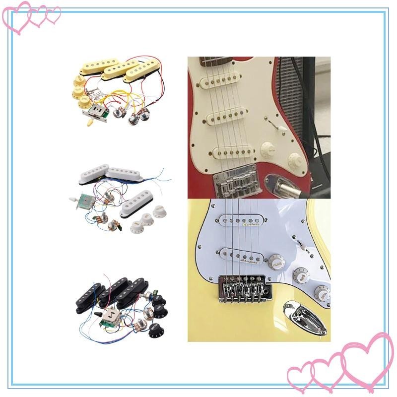 [meteor2] ชุดปิ๊กอัพกีตาร์ 5 วงจรคอสามกระบะเดี่ยวสําหรับการเปลี่ยนเครื่องมือกีตาร์ไฟฟ้า ST