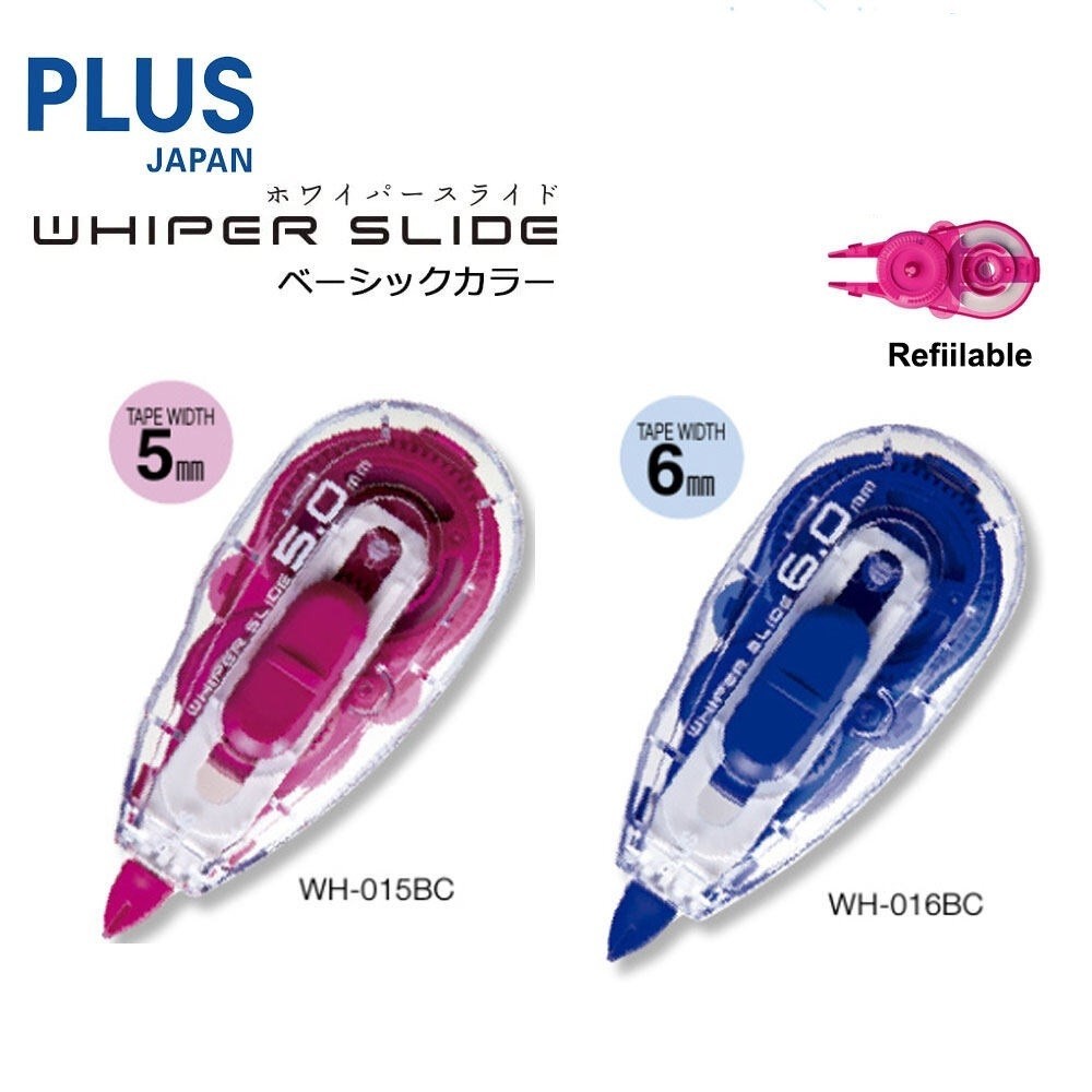 PLUS WHIPER SLIDE เทปลบคําผิดแบบรีฟิล 43-914 / 43-915 / 43-916 / 43-917